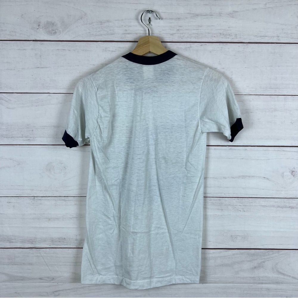 Vintage 80s US Navy Surface Action Group Ringer T-Shirt XS - Picture 2 of 4